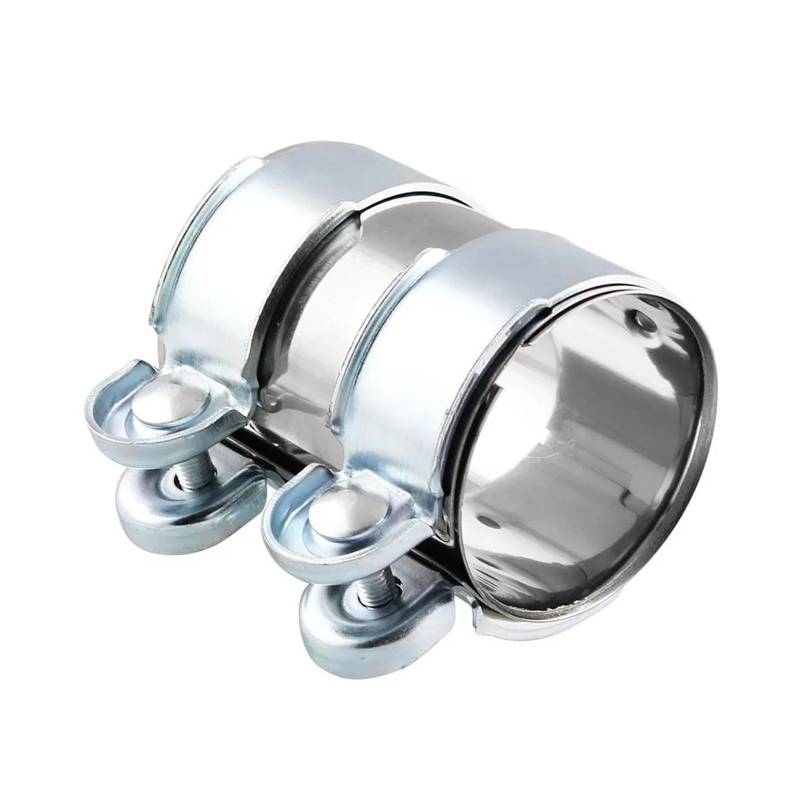 Endrohr 2 Zoll 51 Mm Auspuffrohrverbinder Hochleistungs-Auspuffrohrverbindungsschnalle Aus Edelstahl Autozubehör Auspuffrohrschelle Auspuff Endrohr von AWGNTQQ