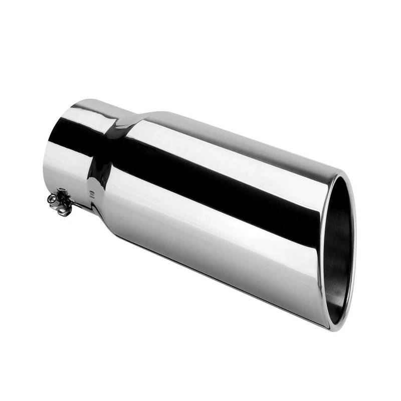 Endrohr 4-Zoll-Einlass 5-Zoll-Auslass Universal-Auto-Auspuff, Gerader Auspuff Endrohr Endrohr Auspuffspitze 12 Zoll Länge Endrohr Korrosionsbeständig Auspuff Endrohr(Red) von AWGNTQQ