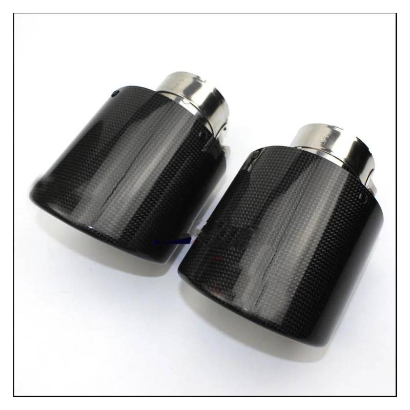 Endrohr Auslass Glänzende Kohlefaser-Auspuffspitze 304-Edelstahl Universelle Schalldämpferspitzen AK-Auspuffrohr 114 Mm Auspuff Endrohr(70mm-101mm) von AWGNTQQ