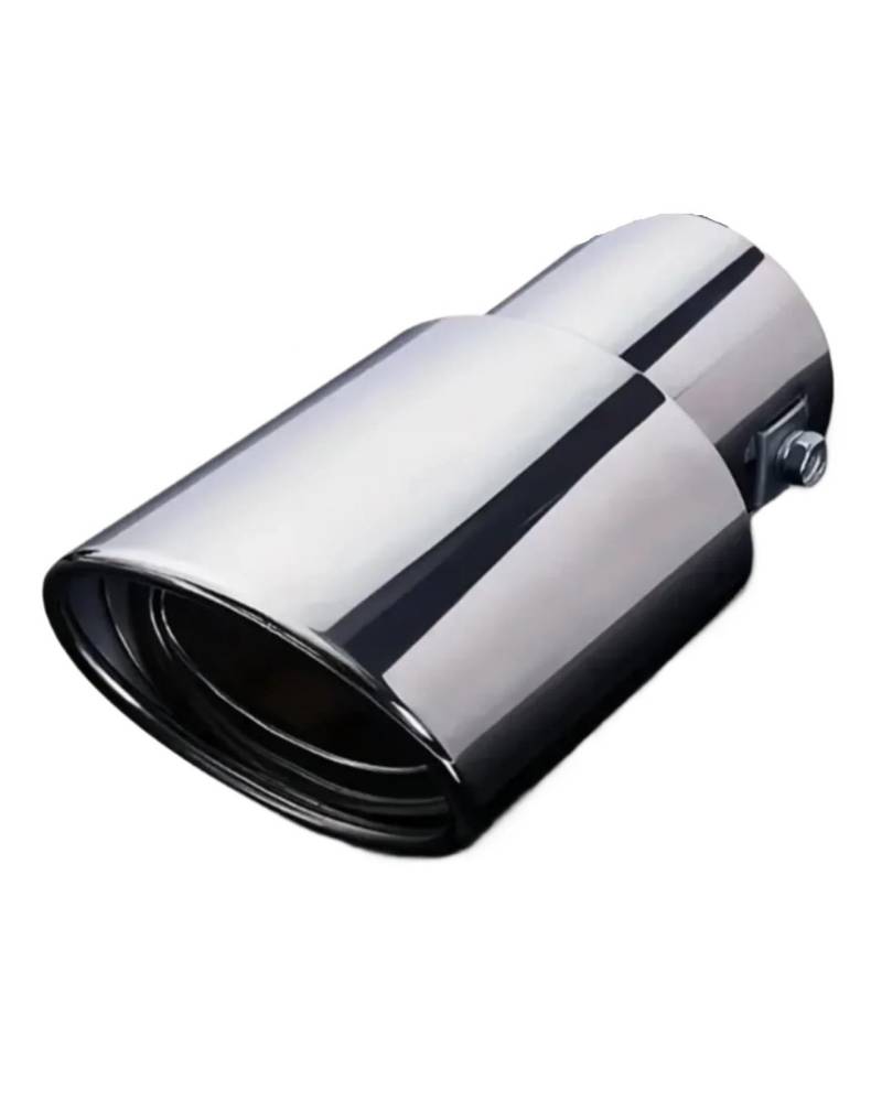 Endrohr Auto-Auspuffspitze Hintere Modifikationsteile Universelle Schwarze Auspuffspitze Edelstahl Rundes Endrohr Autozubehör Auspuff Endrohr(Straight-Silver) von AWGNTQQ