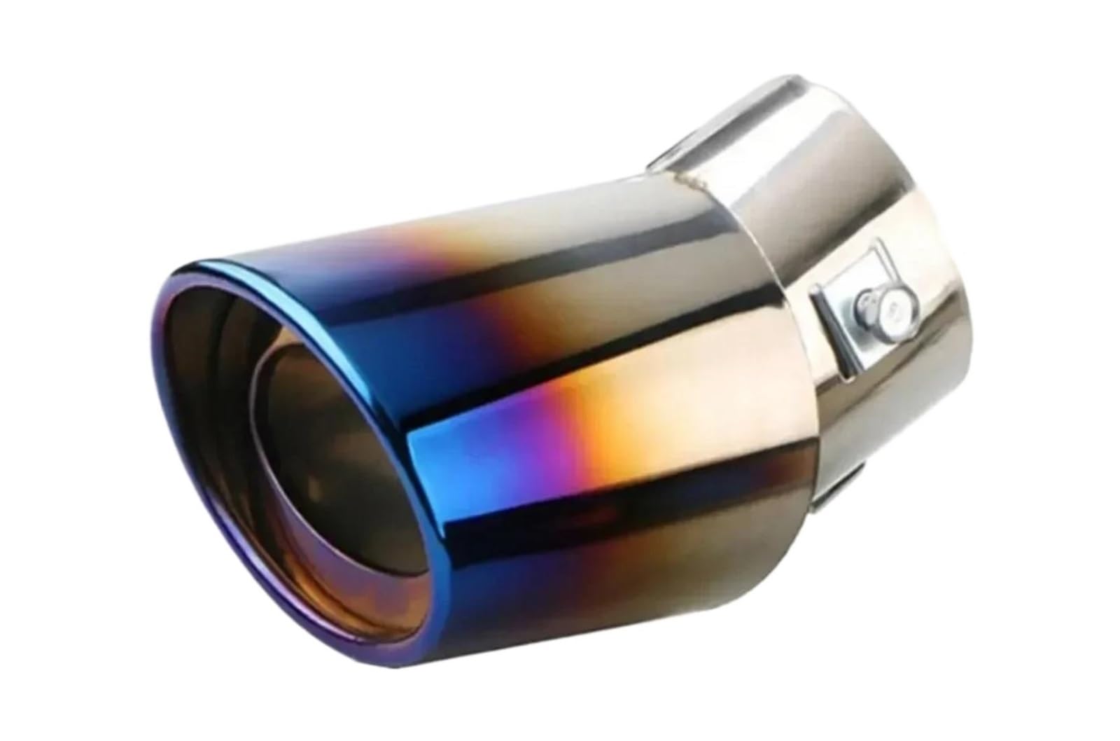 Endrohr Auto-Auspuffspitze Hintere Modifikationsteile Universelle Schwarze Auspuffspitze Edelstahl Titan Rundes Endrohr Autozubehör Auspuff Endrohr(Straight-Silver) von AWGNTQQ