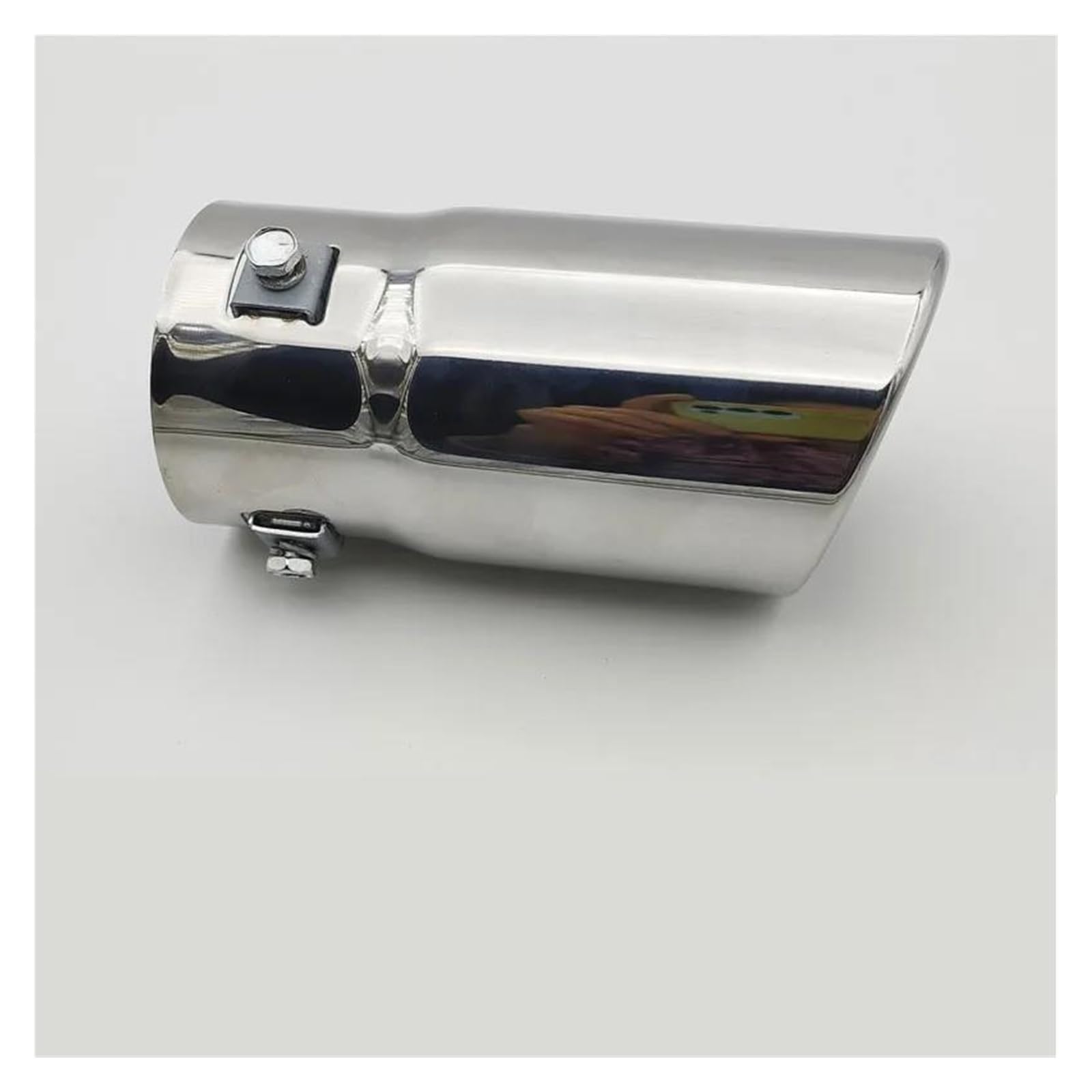 Endrohr Auto-Kohlefaser-Abgasanlage Verdickter Schalldämpfer Rohrspitze Universal 70 Mm Rostfreie Schalldämpfer Dekorationen Auto-Außenteile Auspuff Endrohr(SilverBevel325) von AWGNTQQ