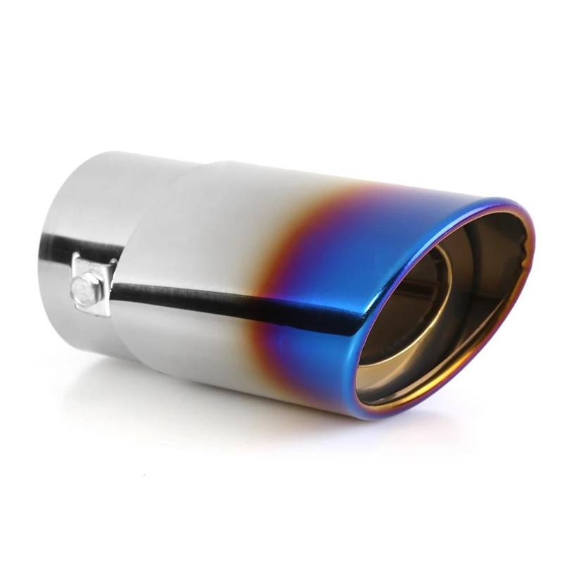 Endrohr Auto-Styling-Edelstahl-Auspuff-Schalldämpfer-Spitze, Einzel-/Doppelauslass Runder Schwanz Hinten Verchromtes Rundes Auspuff-Schalldämpfer-Spitzenrohr Auspuff Endrohr(D) von AWGNTQQ