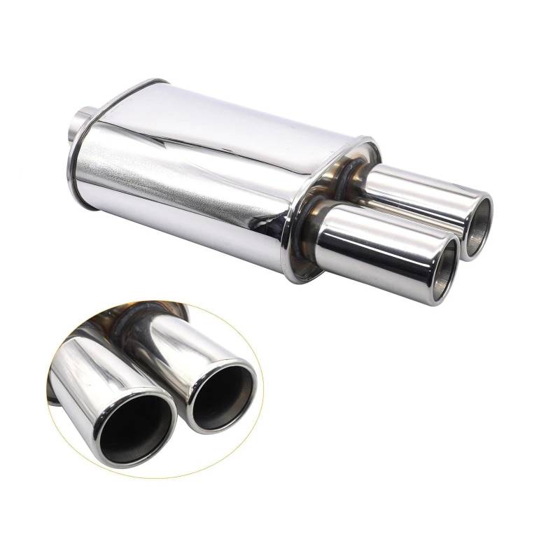 Endrohr Autoauspuff Sportdämpfer Auspuff Auto Tuning 63mm Auspuffspitze 2,5 Für Civic Auto Modifizierter Doppelauslass-Auspuff Sound Booster Auspuff Endrohr von AWGNTQQ