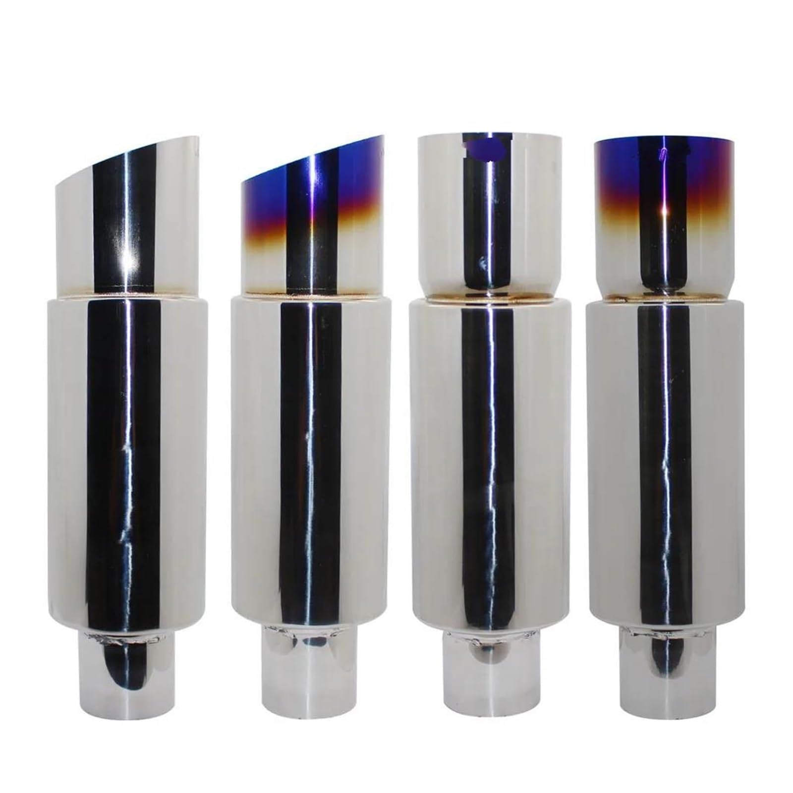 Endrohr Automobil-Auspuffrohr-Schalldämpfer-Endrohr Universelle Edelstahlschnittstelle 51/57/63 Mm Abgassystem-Heckabschnitt Auspuff Endrohr(007 Titanium 51mm) von AWGNTQQ