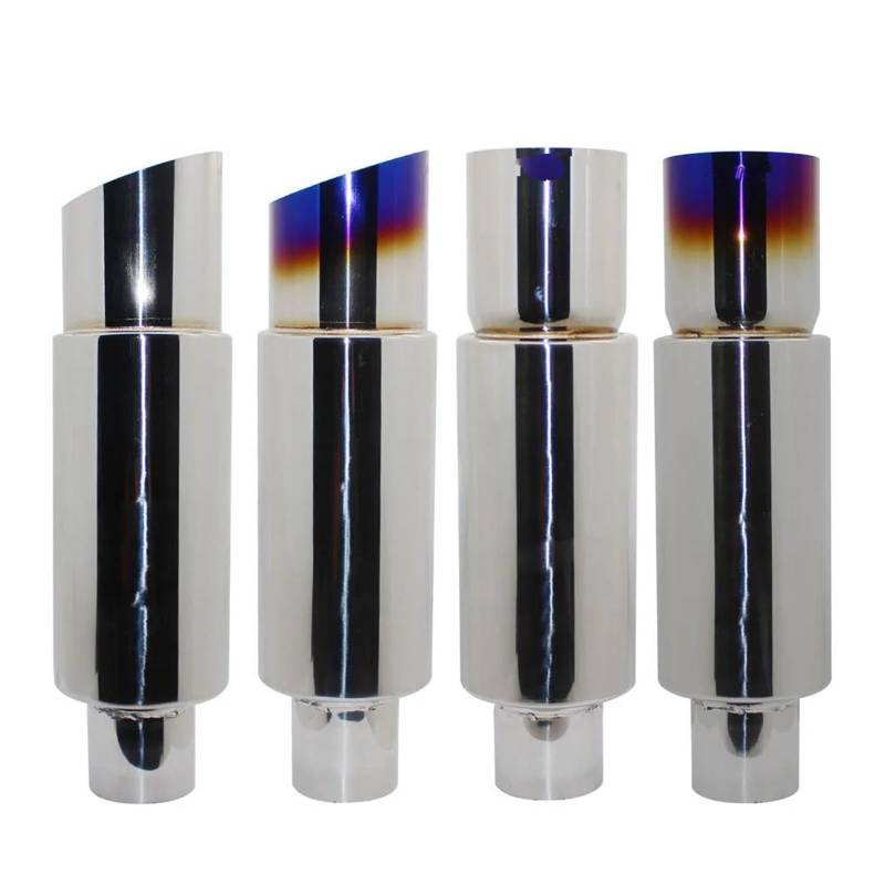 Endrohr Automobil-Auspuffrohr-Schalldämpfer-Endrohr Universelle Edelstahlschnittstelle 51/57/63 Mm Abgassystem-Heckabschnitt Auspuff Endrohr(007 Titanium 51mm) von AWGNTQQ