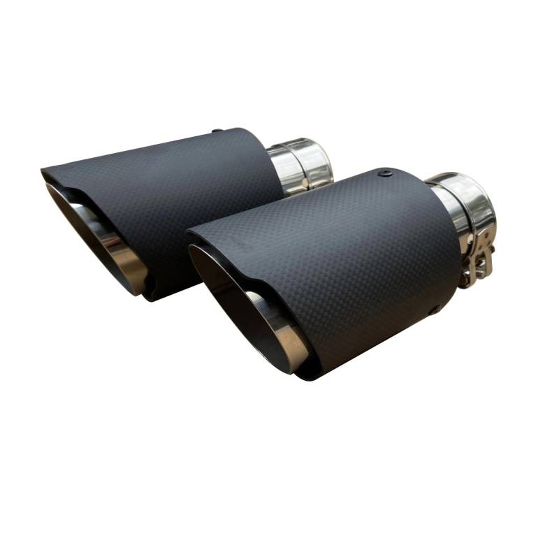 Endrohr Automobil-Universal-Einzelauslass-Auspuffdüse Edelstahl-Muffel-Auspuffspitze Heckkehle 1 Stück. Auspuff Endrohr(63mm IN-101mm Out) von AWGNTQQ