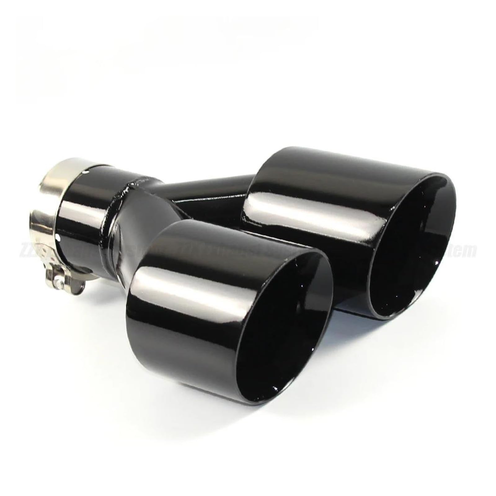 Endrohr Autozubehör Aus Edelstahl Und Hellem Gesicht Ohne Markierten Y-Typ-Doppelauslass, Gerade Für Kantenauspuffrohr-Endrohr Auspuff Endrohr(63mm Out 101mm) von AWGNTQQ