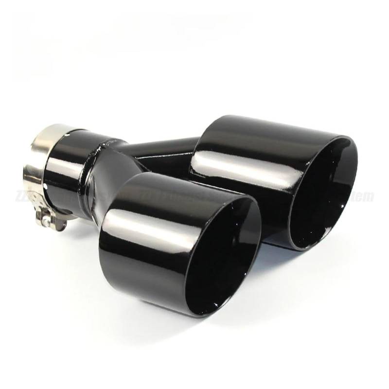 Endrohr Autozubehör Aus Edelstahl Und Hellem Gesicht Ohne Markierten Y-Typ-Doppelauslass, Gerade Für Kantenauspuffrohr-Endrohr Auspuff Endrohr(63mm Out 101mm) von AWGNTQQ