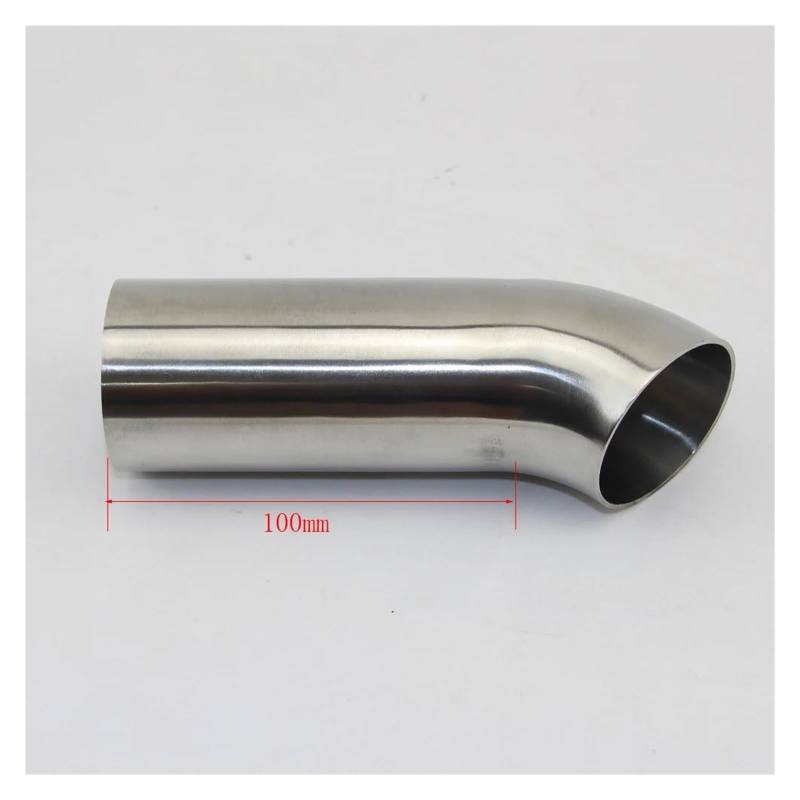 Endrohr Autozubehör Auspuffrohr Schalldämpferrohr 45 Grad Verlängert 100 Mm 304 Edelstahl Verlängerter Winkel Auspuff Endrohr(57mmx 2mm) von AWGNTQQ