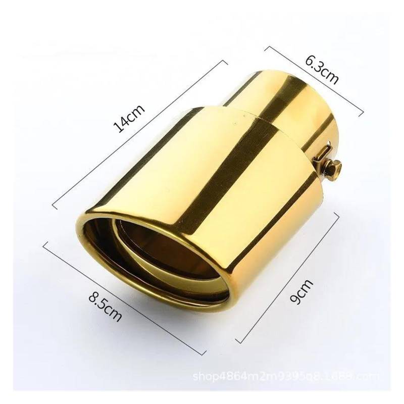 Endrohr Autozubehör Automobil-Auspuffrohr-Hülse Schwanz-Throat-Schalldämpfer-Spitze Goldene Schalldämpfung Modifiziertes Edelstahl-Auspuffrohr Auspuff Endrohr(Golden Straight) von AWGNTQQ