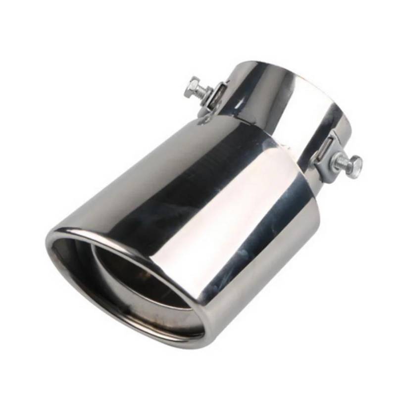 Endrohr Autozubehör Automobil-Auspuffrohr-Hülse Schwanz-Throat-Schalldämpfer-Spitze Goldene Schalldämpfung Modifiziertes Edelstahl-Auspuffrohr Auspuff Endrohr(Silvery Curved) von AWGNTQQ