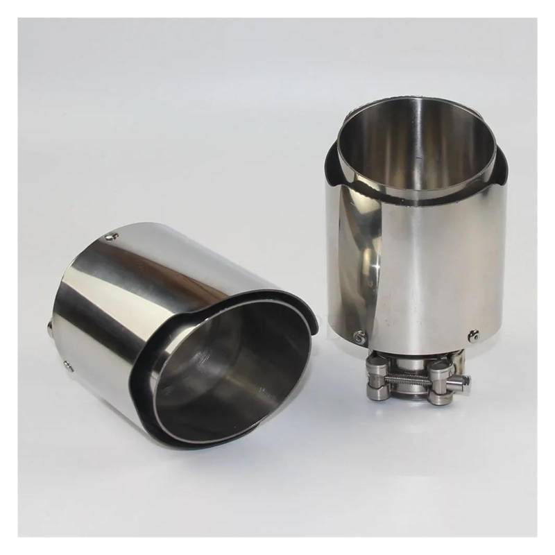Endrohr Autozubehör Universal-Auspuffanlage Aus Edelstahl, Endrohr + Auto-Auspuffspitze Schalldämpfer Auspuff Endrohr(54mm Out 89mm) von AWGNTQQ