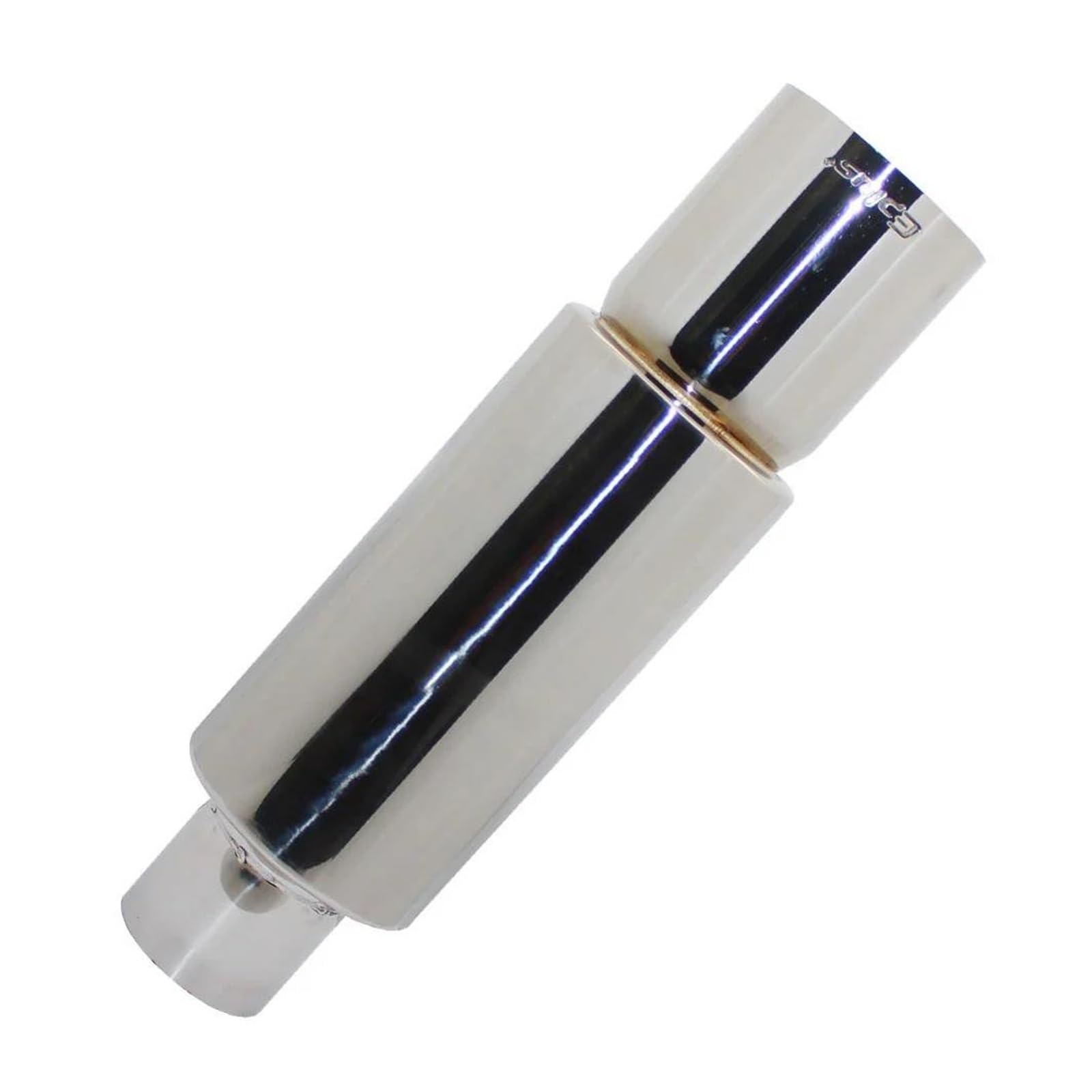 Endrohr EPLUS Auto-Auspuffrohr-Schalldämpfer-Endrohr, Universelle Edelstahlschnittstelle 51 57 63 Mm, Abgassystem-Heckende 76 Mm Auspuff Endrohr(012 Titanium 51mm) von AWGNTQQ