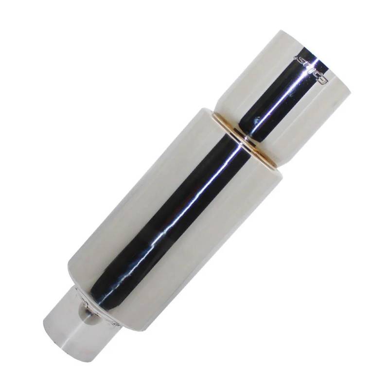 Endrohr EPLUS Auto-Auspuffrohr-Schalldämpfer-Endrohr, Universelle Edelstahlschnittstelle 51 57 63 Mm, Abgassystem-Heckende 76 Mm Auspuff Endrohr(012 Titanium 51mm) von AWGNTQQ
