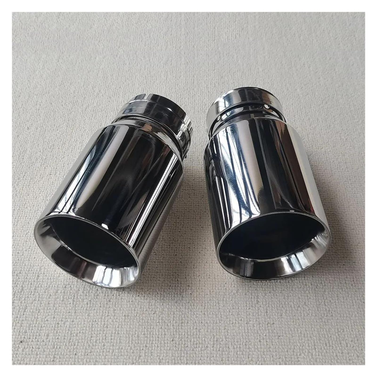 Endrohr Edelstahl-Abgassystem-Schalldämpferrohrende Flach Für Kantenauslass, Universelles Auspuffrohrzubehör 1 Stück 304 Silber Auspuff Endrohr(ID 73MM-OD 101MM) von AWGNTQQ