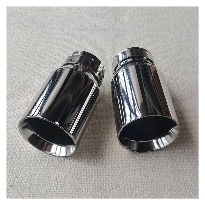 Endrohr Edelstahl-Abgassystem-Schalldämpferrohrende Flach Für Kantenauslass, Universelles Auspuffrohrzubehör 1 Stück 304 Silber Auspuff Endrohr(ID 73MM-OD 101MM) von AWGNTQQ