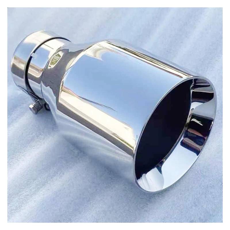 Endrohr Edelstahl Single Die Flache Kante Für Universellen Schalldämpfer-Heckhals Automodifikation Auspuffrohr Auspuff Endrohr(60MM IN-101MM Out) von AWGNTQQ