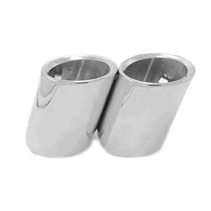 Endrohr Für 2006–2010 E90 E92 325 Autozubehör 2 Stück Titanschwarz Schwanzspitze Endrohr Auspuff Hinterschalldämpfer Auspuff Endrohr(Silver Without M) von AWGNTQQ