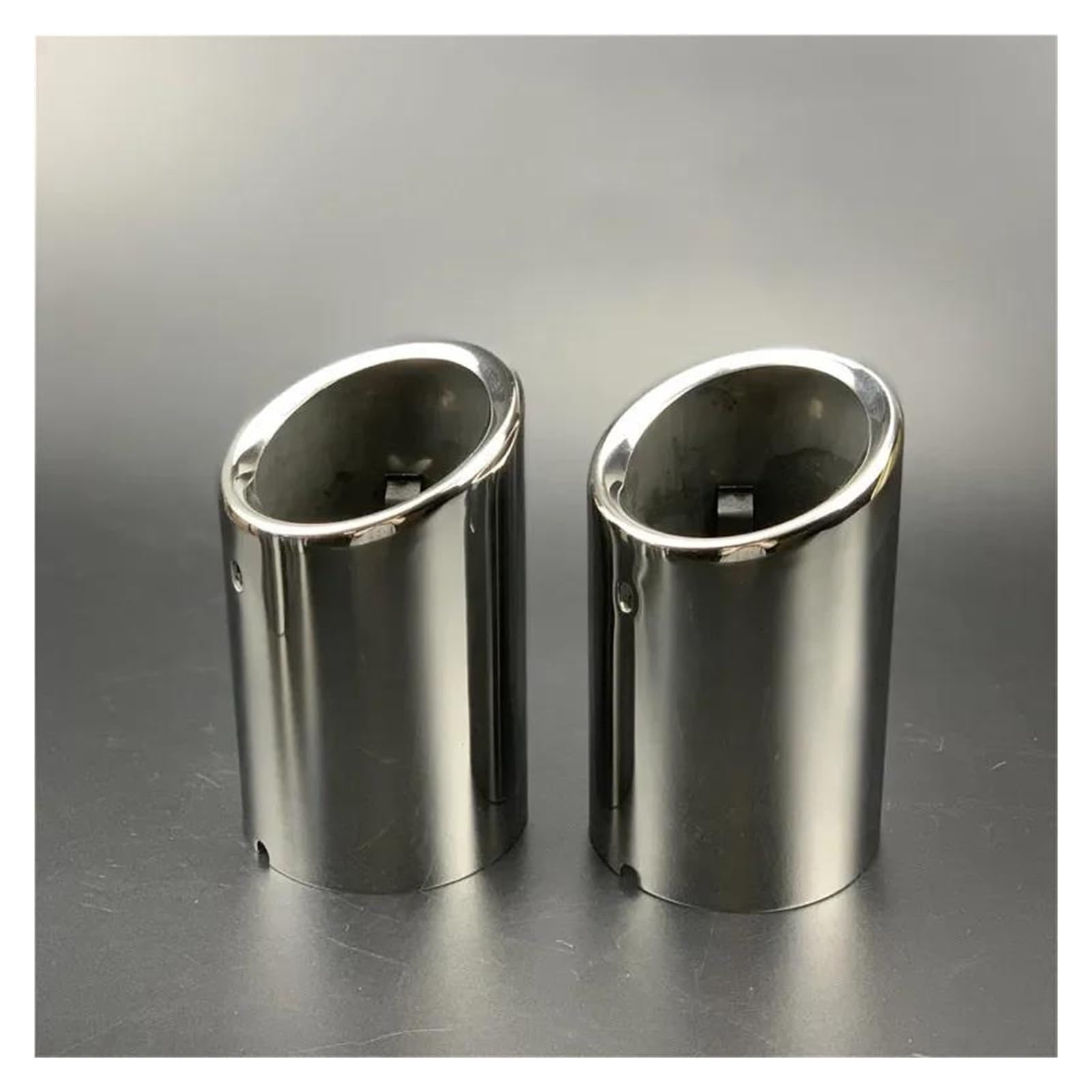 Endrohr Für A4 Für A5 Für A6 Für Q3 09-16 1 Paar Edelstahl Auto Auspuff Gerade Endrohr Tipps 80mm Einlass Auspuff Endrohr(Silver 2pc) von AWGNTQQ