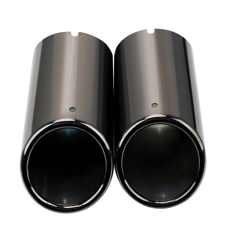 Endrohr Für CC Passat Für Tiguan Für Jetta SAGITAR Für Golf 7 Auspuff Tip Muffler Rohr Abdeckung Edelstahl Auspuff Endrohr Auspuff Endrohr(Black-7cm) von AWGNTQQ