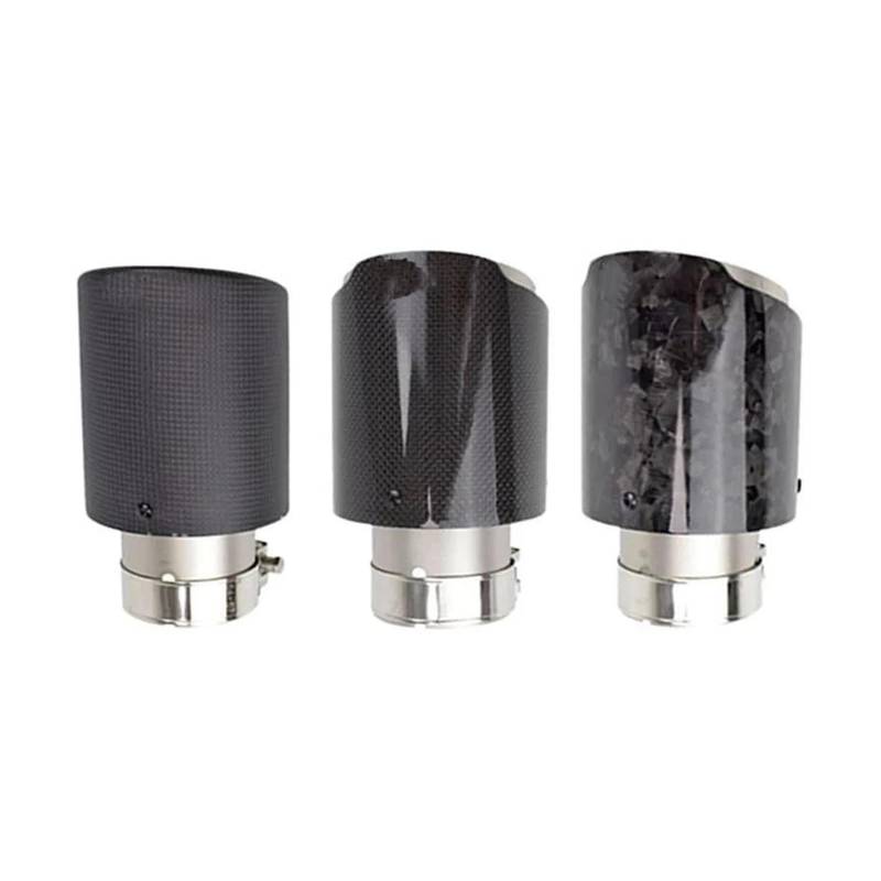 Endrohr Für Kohlefaser-Auspuffspitze 51 Mm 63 Mm 76 Mm 2 Zoll 2,5 3 Zoll Edelstahl Universal Glänzend Matt Geschmiedetes Endrohr Auspuff Endrohr(Matte 76-101mm) von AWGNTQQ