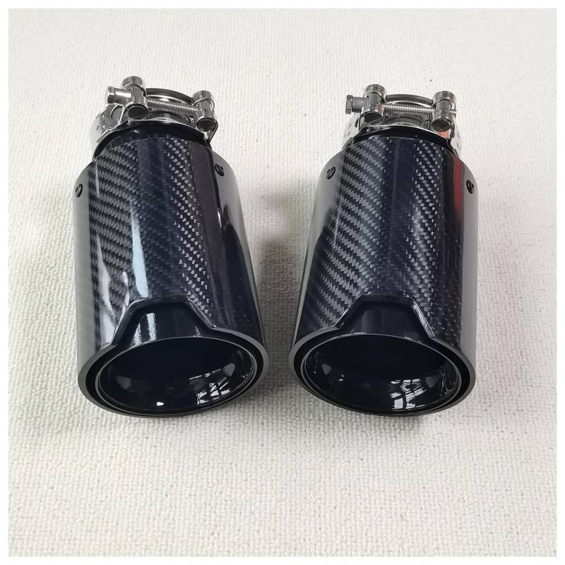 Endrohr Für M2 Für M3 Für M4 Für M5 M6 M 1 Stück Glänzend Carbon Fiber Tail Auspuff System Schalldämpfer Rohr Serie Universal Schwarz Innenrohr Auspuff Endrohr(54MM IN 105MM Out) von AWGNTQQ