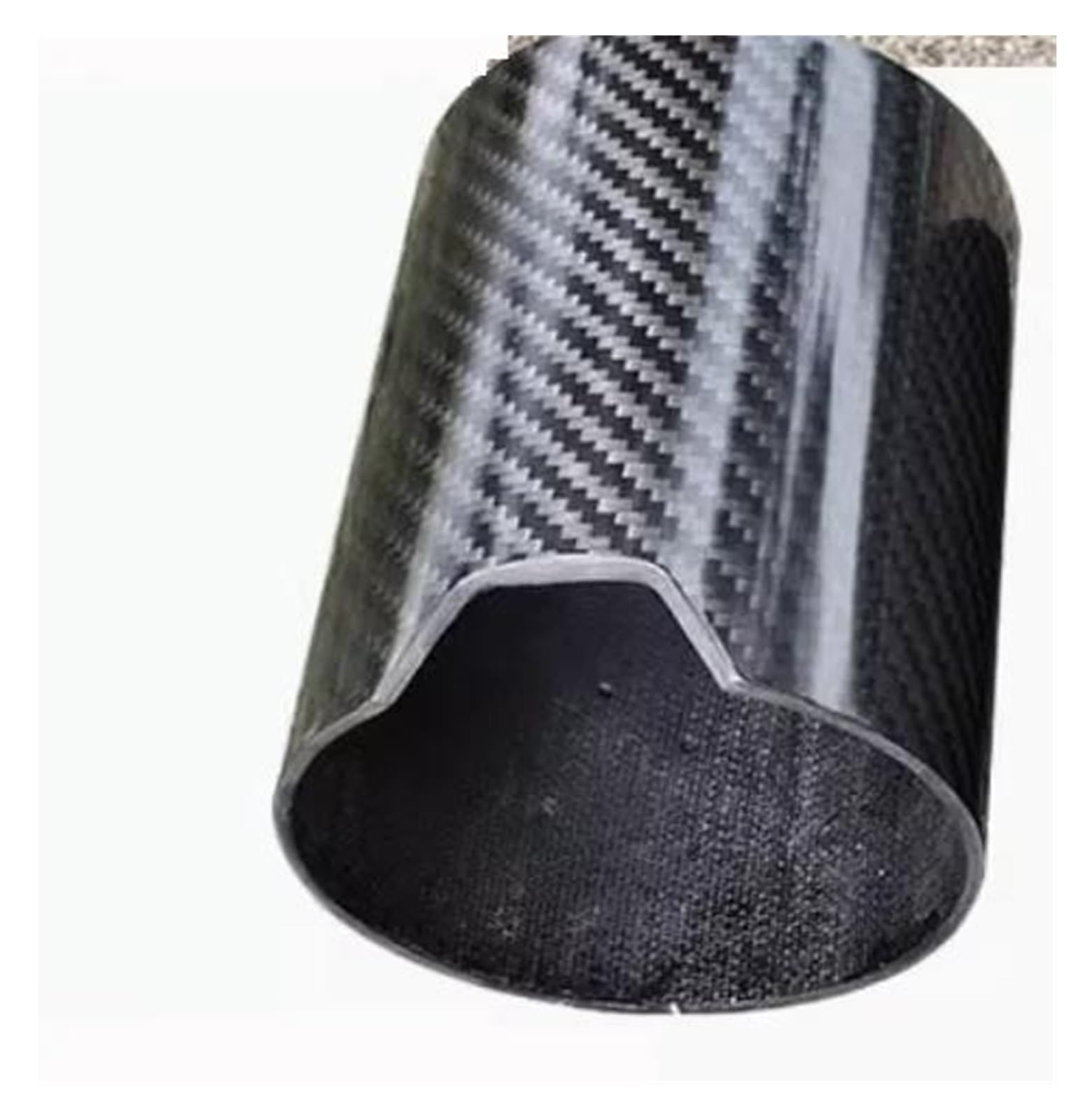 Endrohr Für Universal Auto Für Etc Düse Abdeckung Auto Zubehör Real Carbon Faser Auspuffrohr Abdeckung Shell Auspuff Endrohr(Matte Black 99mm) von AWGNTQQ