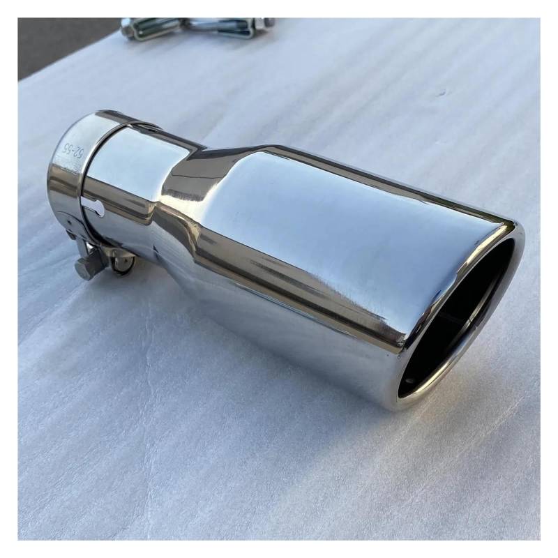 Endrohr Innen 63 Mm Und 89 Mm Außen Schalldämpferspitze 2,5 Zoll Auspuffspitze 2,5 Zoll Endrohr 20 cm Gesamtlänge Gerollter Winkelschnitt Auspuff Endrohr(Angle Cut Sliver) von AWGNTQQ