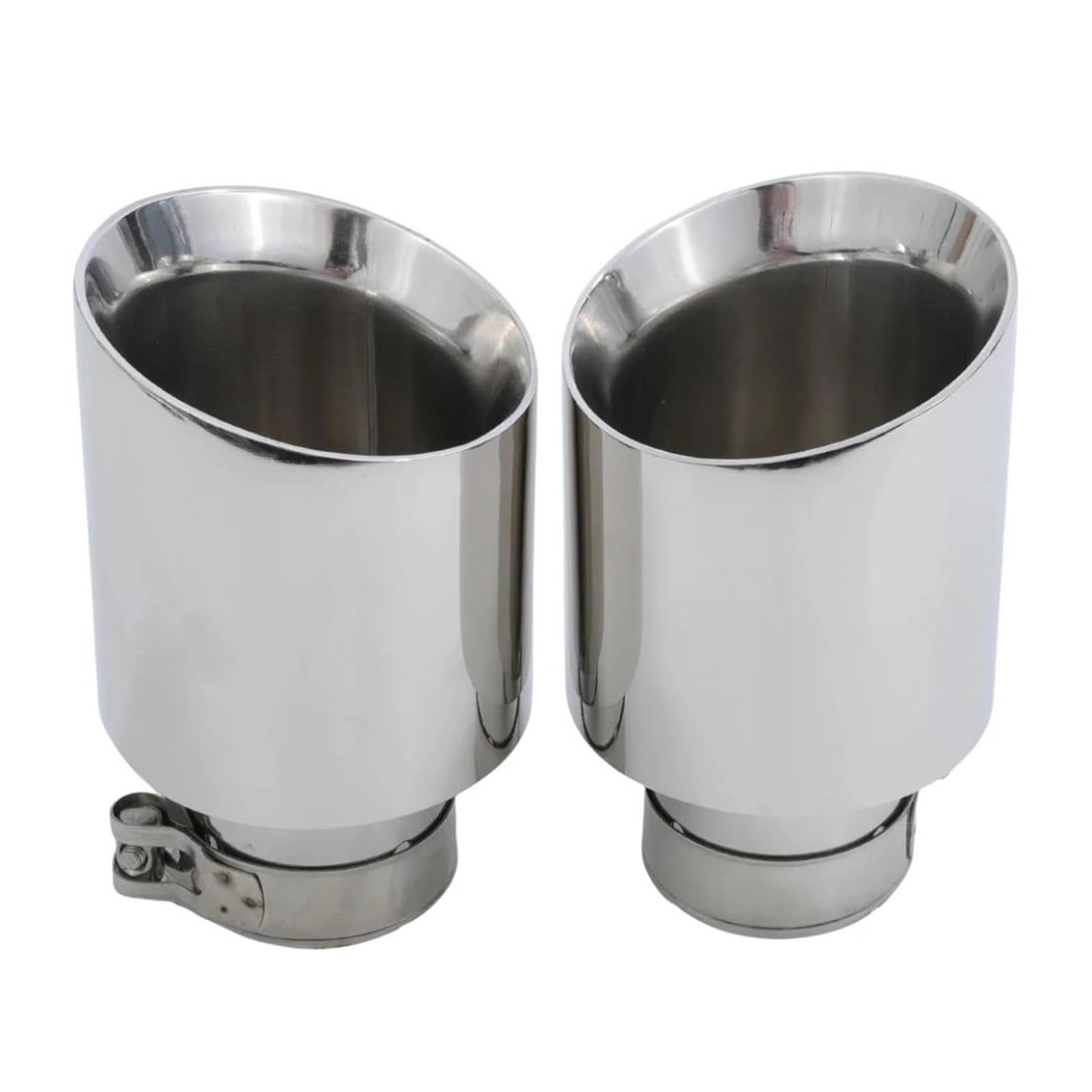 Endrohr Stil Edelstahl Universal-Auspuffsystem-Endrohr + Auto-Auspuffspitze 1 Stück Auspuff Endrohr(60MM IN 101MM Out) von AWGNTQQ