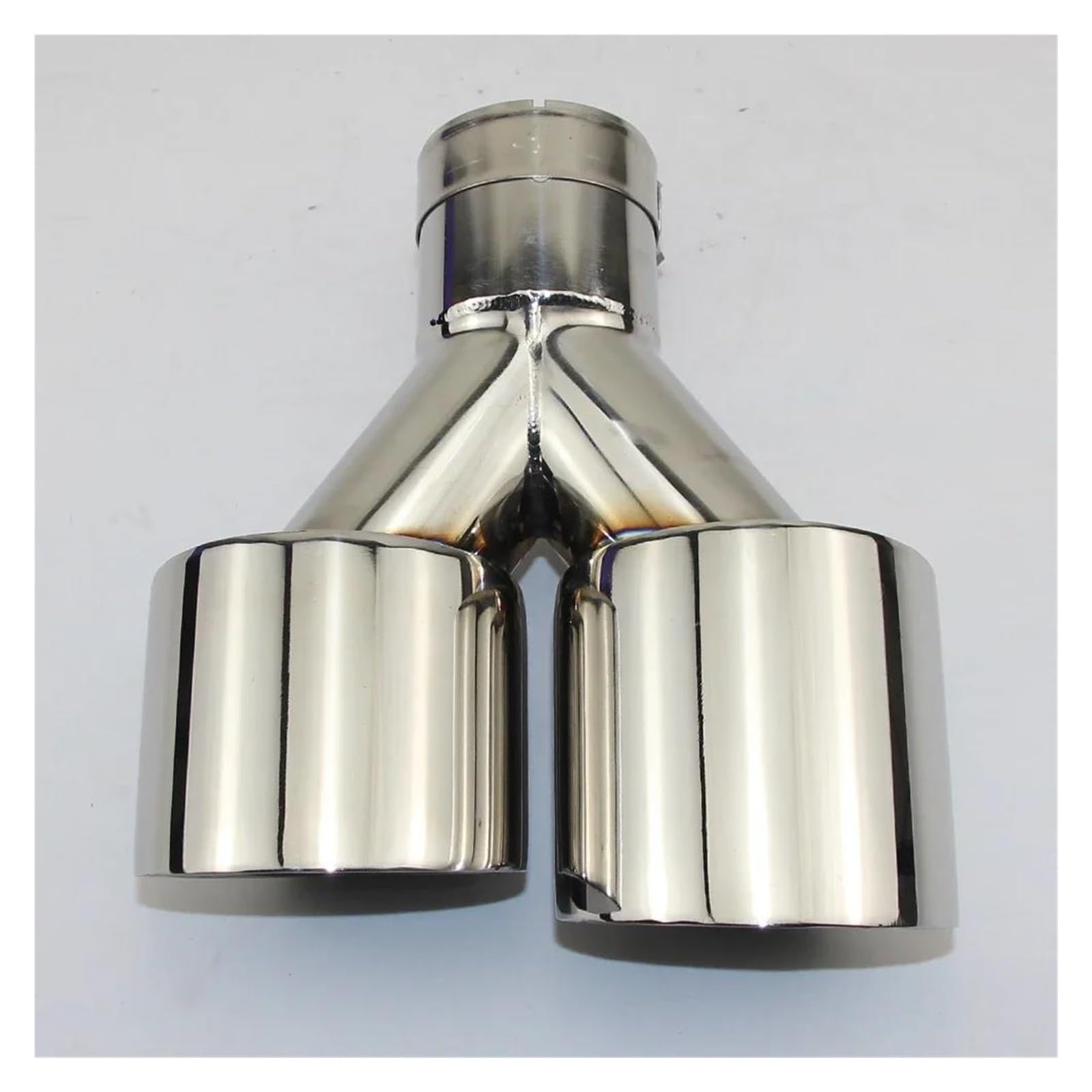 Endrohr Typ Doppelauslass Gerade Für Kantenauspuffrohr Endrohr Autozubehör Edelstahl Und Helles Gesicht Ohne Markiertes Y- Auspuff Endrohr(63mm Out 89mm) von AWGNTQQ