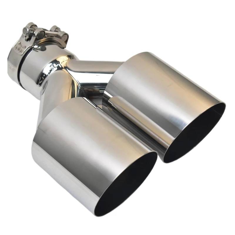 Endrohr Universal 304 Edelstahl Auto Für Import Doppelzylinder Heckauspuff Endrohr Schalldämpfer Export Edelstahl Automobil Auspuff Endrohr(73MM IN- 76MM Out) von AWGNTQQ