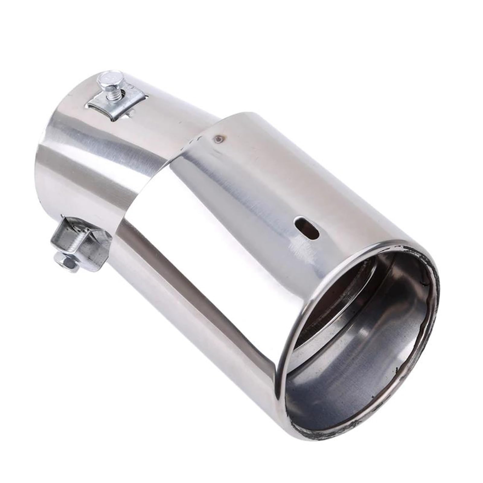 Endrohr Universal Auto Hinten Runde Auspuff Schwanz Schalldämpfer Spitze Chrom Edelstahl Automobil Schalldämpfer Spitze Ersatz Auto Zubehör Auspuff Endrohr(Curved Section) von AWGNTQQ