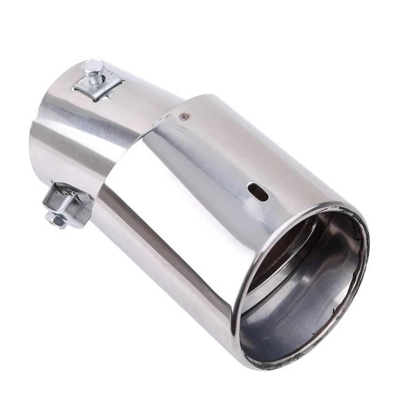 Endrohr Universal Auto Hinten Runde Auspuff Schwanz Schalldämpfer Spitze Chrom Edelstahl Automobil Schalldämpfer Spitze Ersatz Auto Zubehör Auspuff Endrohr(Curved Section) von AWGNTQQ