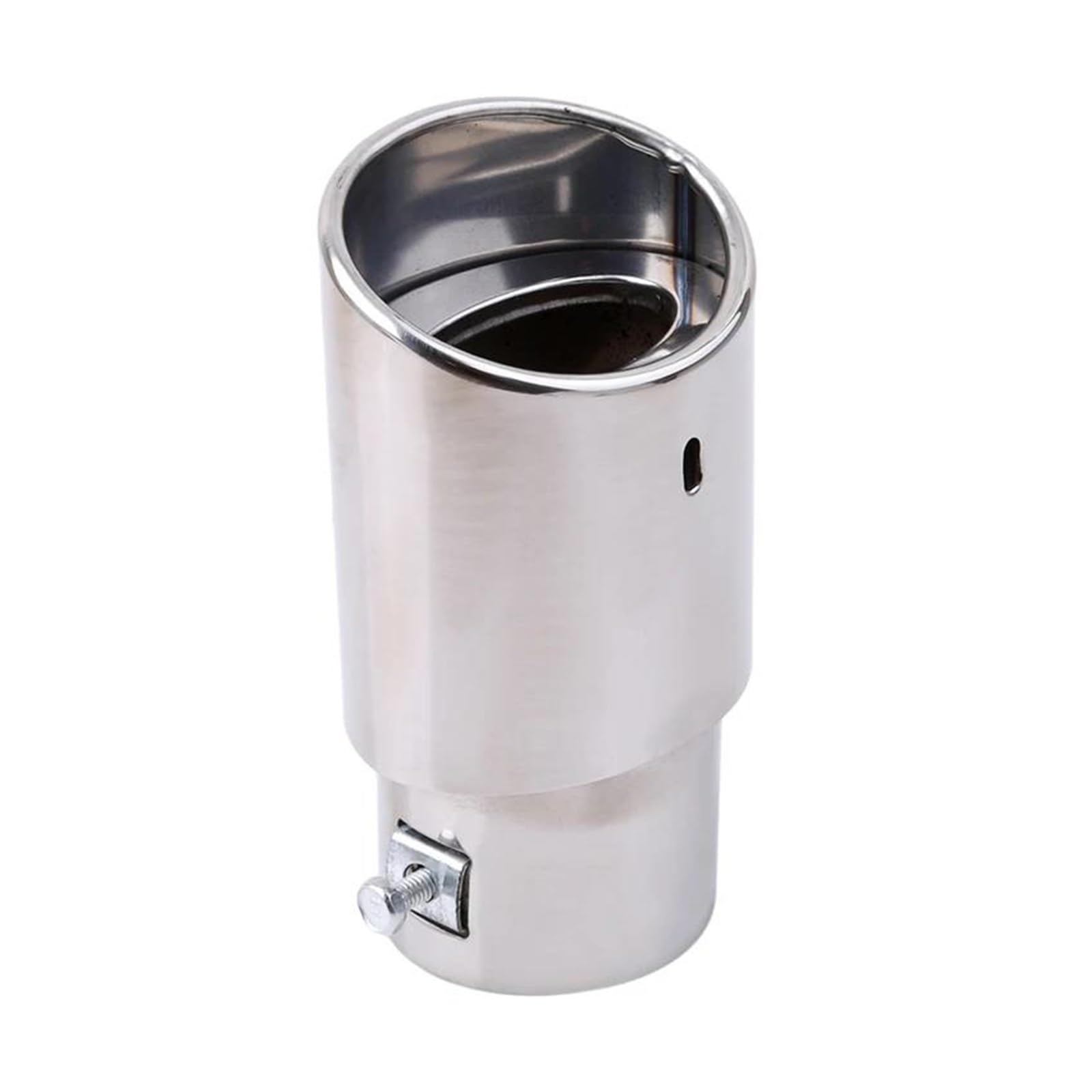 Endrohr Universal Auto Hinten Runde Auspuff Schwanz Schalldämpfer Spitze Chrom Edelstahl Automobil Schalldämpfer Spitze Ersatz Auto Zubehör Auspuff Endrohr(Curved Section) von AWGNTQQ
