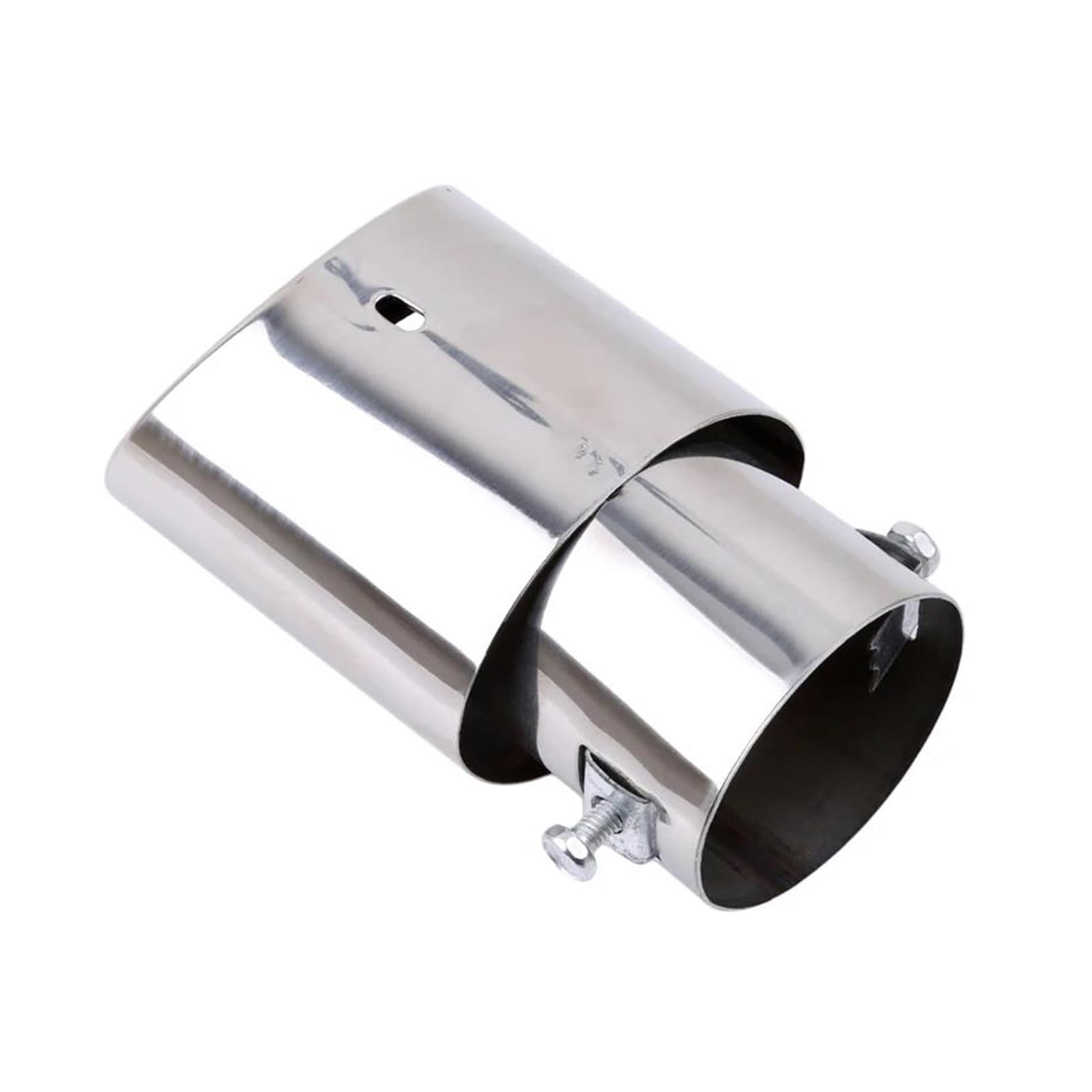 Endrohr Universal Auto Hinten Runde Auspuff Schwanz Schalldämpfer Spitze Chrom Edelstahl Automobil Schalldämpfer Spitze Ersatz Auto Zubehör Auspuff Endrohr(Direct) von AWGNTQQ