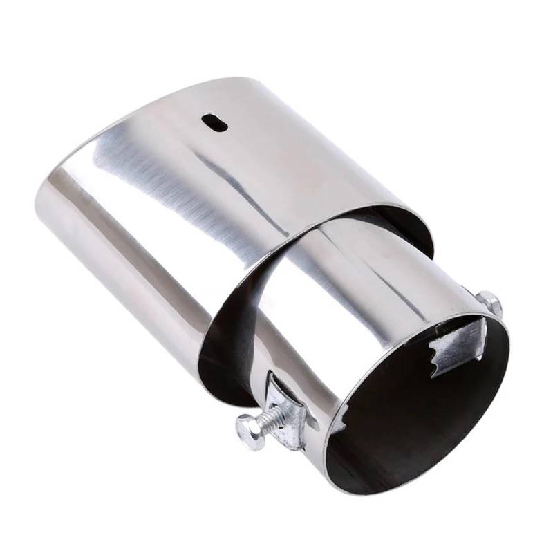 Endrohr Universal Auto Hinten Runde Auspuff Schwanz Schalldämpfer Spitze Chrom Edelstahl Automobil Schalldämpfer Spitze Ersatz Auto Zubehör Auspuff Endrohr(Straight) von AWGNTQQ