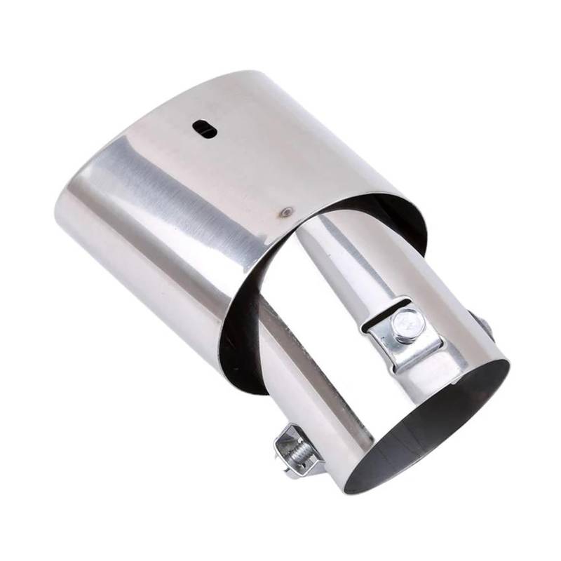 Endrohr Universal Auto Hinten Runde Auspuff Schwanz Schalldämpfer Spitze Chrom Edelstahl Automobil Schalldämpfer Spitze Ersatz Auto Zubehör Auspuff Endrohr(Straight) von AWGNTQQ