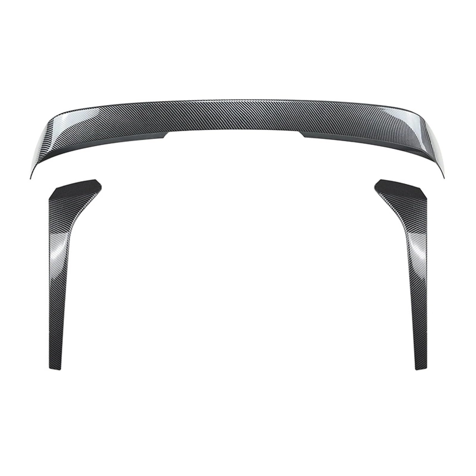 Heckspoiler Für VW Für Tiguan MK2 2017-2023 Hinten Stamm Dach Spoiler Flügel + Schwanz Fenster Seite Splitter Heckflügel(Carbon Fiber Look) von AWGNTQQ