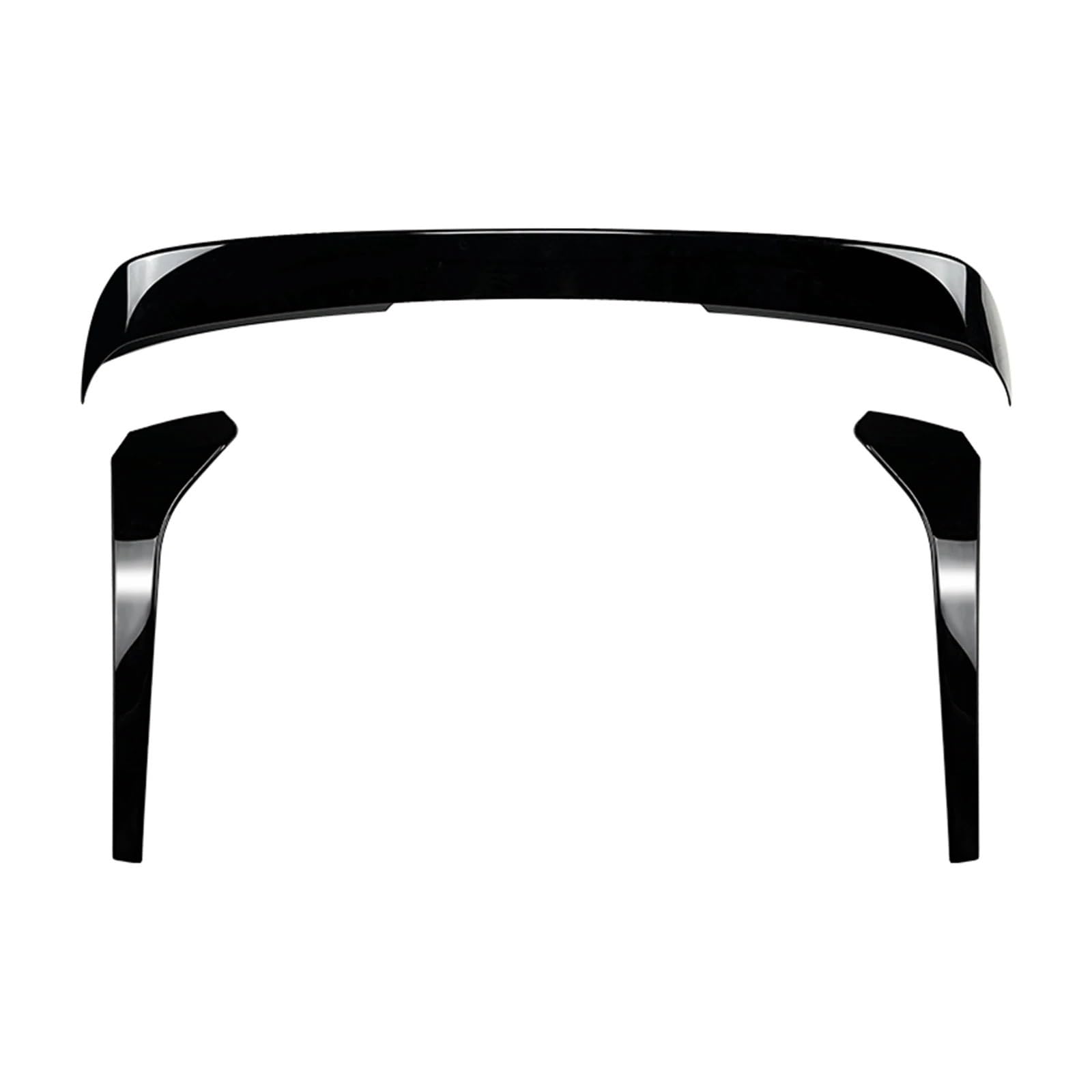 Heckspoiler Für VW Für Tiguan MK2 2017-2023 Hinten Stamm Dach Spoiler Flügel + Schwanz Fenster Seite Splitter Heckflügel(Glossy Black) von AWGNTQQ