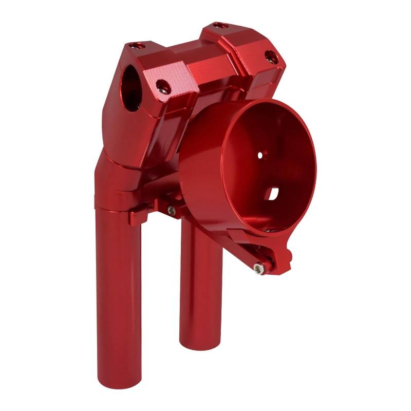 Motorrad Lenkererhöhung Für Softail Für Lowrider S 2022-Up Motorrad 10'' Einstellbare Instrument Lenker Steigleitungen Unterstützung Kit Kickback Riser Halterung Lenkererhohung Motorrad(Red Riser) von AWGNTQQ