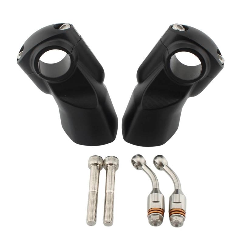Motorrad Lenkererhöhung Für Triumph Für ROCKET-3GT R 3GTR 2019-2024 Motorrad Lenker Adapter Riser Clamp Halterungen Lenkererhohung Motorrad(Schwarz) von AWGNTQQ