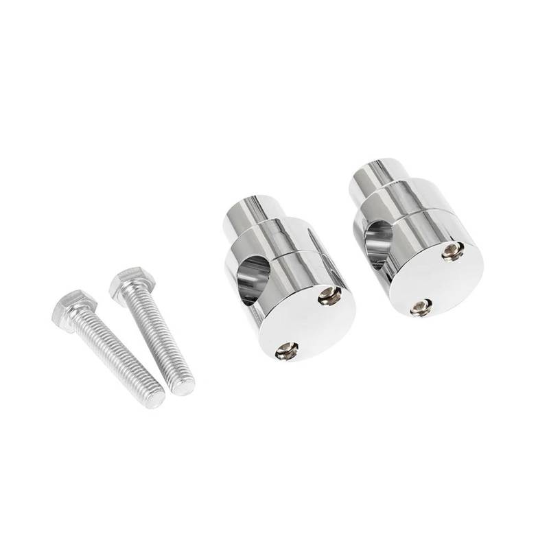 Motorrad Lenkererhöhung Universal Motorrad 22MM 25MM Lenker Riser Up Halterung Clamp Kit 1'' 7/8 "Lenker Schwarz/Chrom Lenkererhohung Motorrad(Chrome 22mm) von AWGNTQQ
