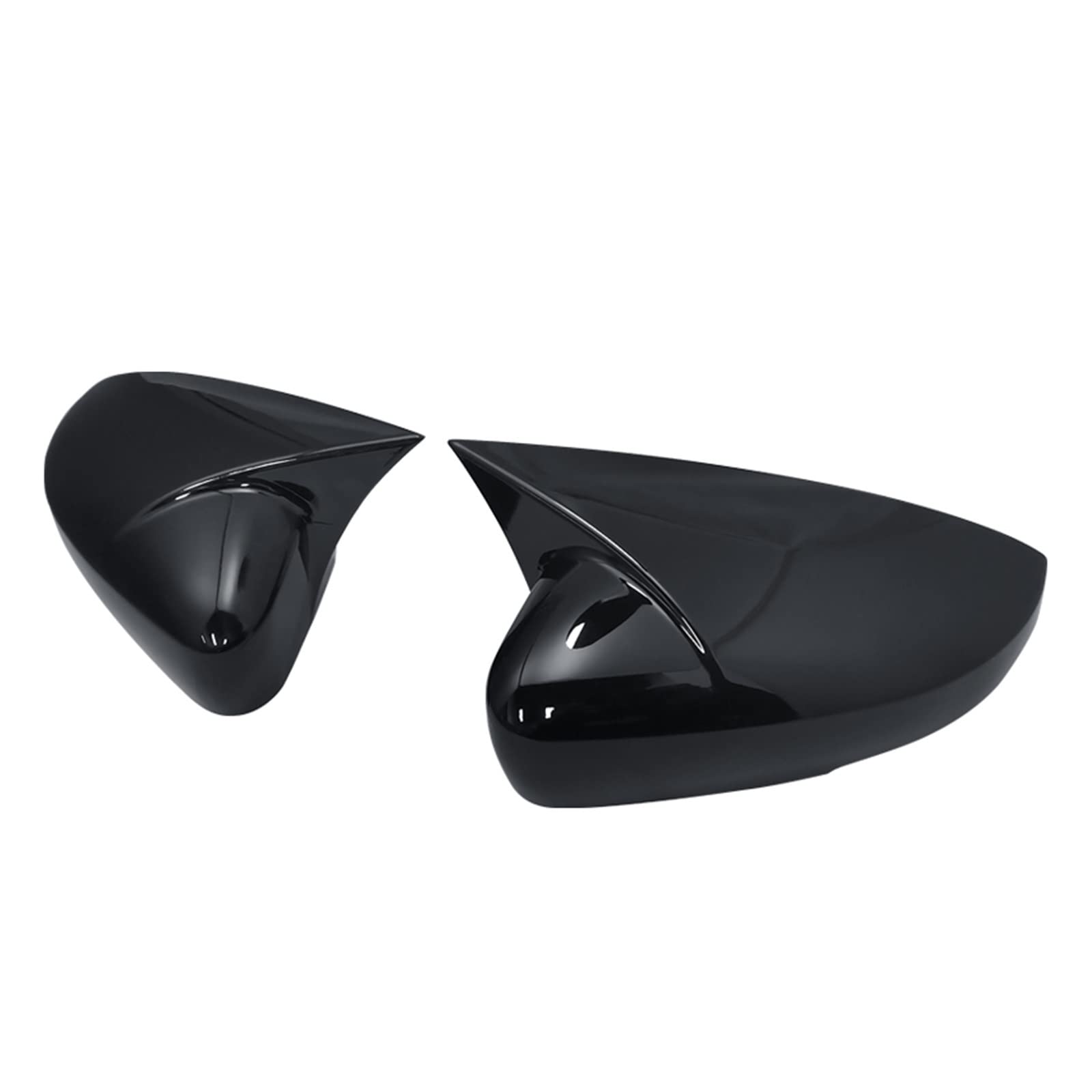 Seitenspiegelgehäuse Für VW Für Polo Für MK5 Für 6R Für 6C 2009–2017 2 Stück ABS-Seitenrückspiegel-Abdeckkappen Shell Trim Spiegelkappen(Bright black) von AWGNTQQ