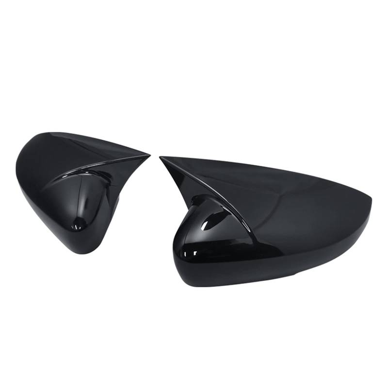 Seitenspiegelgehäuse Für VW Für Polo Für MK5 Für 6R Für 6C 2009–2017 2 Stück ABS-Seitenrückspiegel-Abdeckkappen Shell Trim Spiegelkappen(Bright black) von AWGNTQQ