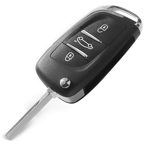 AWPARTS - Autoschlüssel-gehäuse - Funkschlüssel-Gehäuse - KFZ Fernbedienung Gehäuse Kfz-Schlüssel-Gehäuse kompatibel mit Citroen C3 C4 C5 Berlingo von AWPARTS
