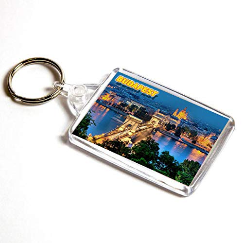 AWS Schlüsselanhänger Budapest Ungarn Souvenir Hungary Key Ring PVC von AWS