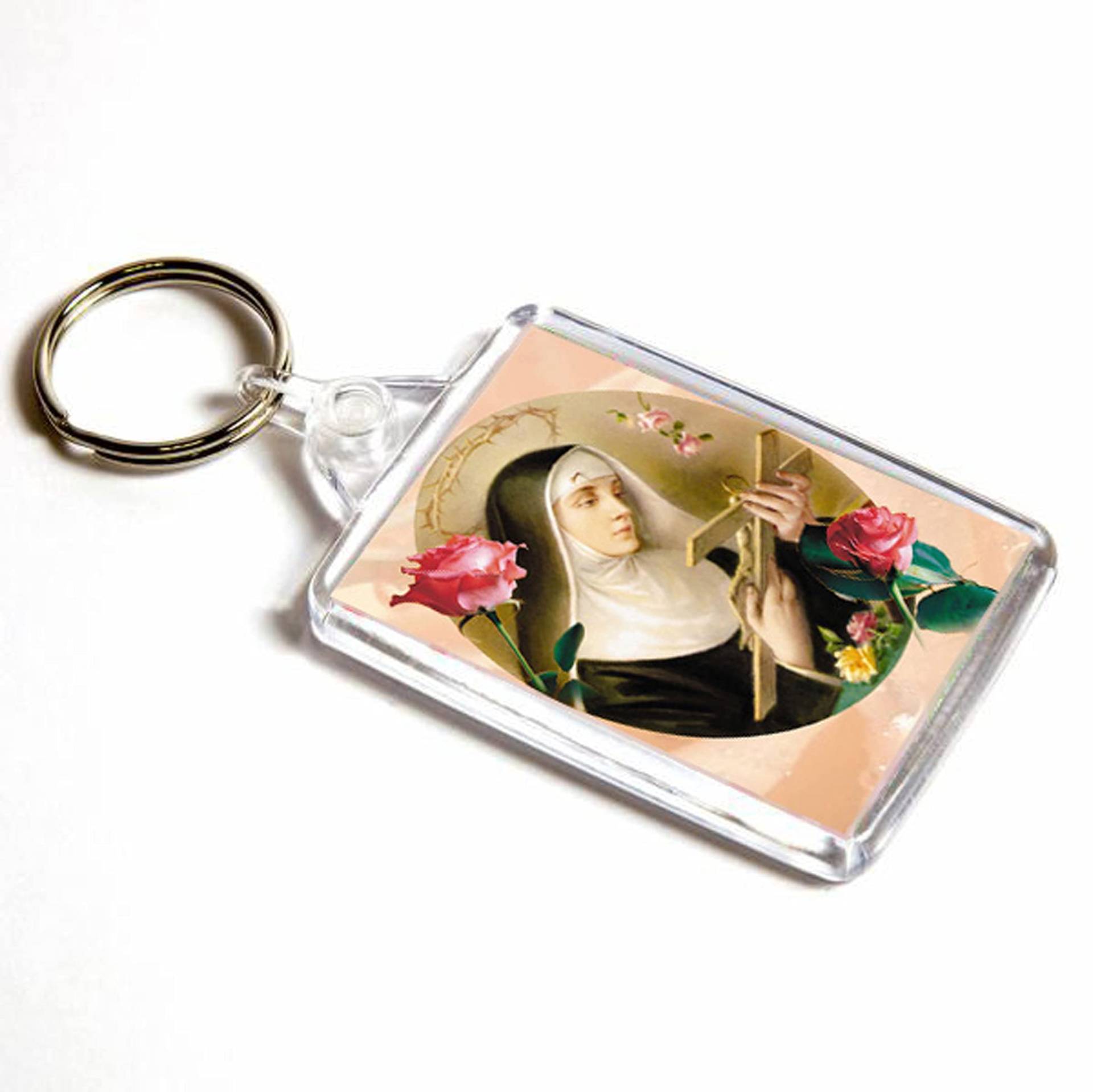 AWS Schlüsselanhänger Santino Santa Rita Da Cascia Key Ring aus PVC Vorbild AWS Schlüsselanhänger Santino Santa Rita Da Cascia Key Ring aus PVC Vorbild von AWS