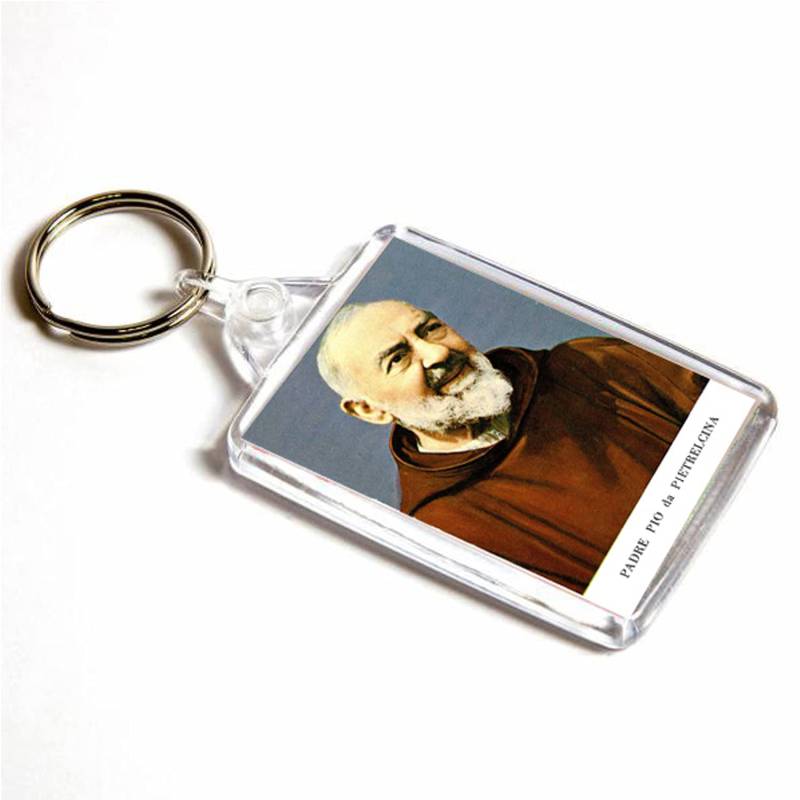 AWS Schlüsselanhänger Vater Pietrelcina Key Ring aus PVC Bild Heilig Santin von AWS