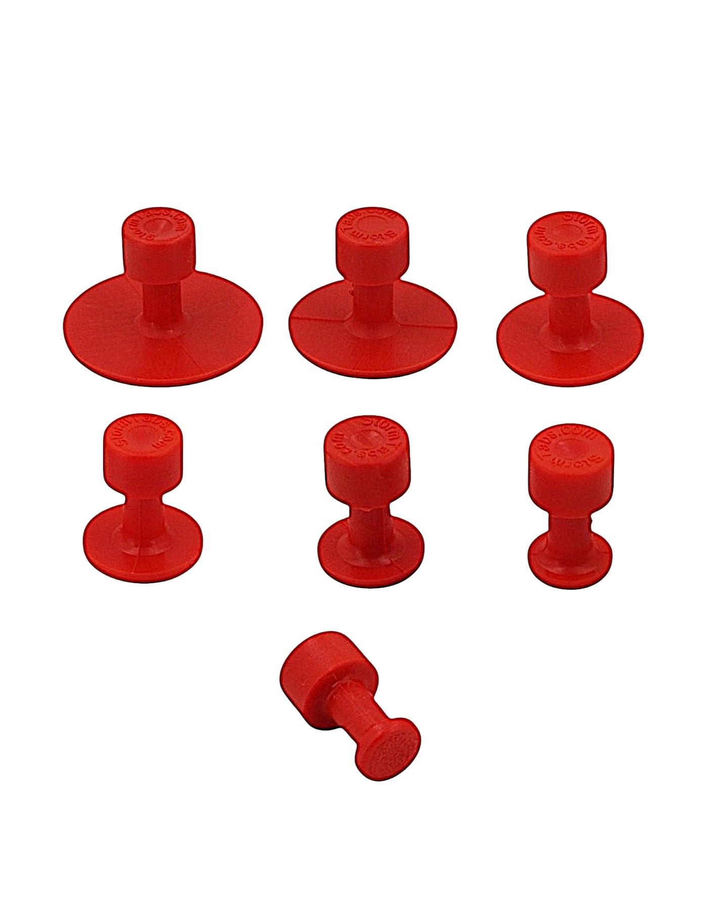 PDR Klebeadapter Storm TABS Variety Pack Red Line Rund Raue 7 STK für Hageldellen Zugadapter Glue Tabs for Paintless Dent Repair (Rot, Packung 7 Stück) - AWSPLASTIC VRPACK7 PDR Klebeadapter Storm TABS Variety Pack Red Line Rund Raue 7 STK für Hageldellen Zugadapter Glue Tabs for Paintless Dent Repair (Rot, Packung 7 Stück) - AWSPLASTIC VRPACK7 von AWSPLASTIC